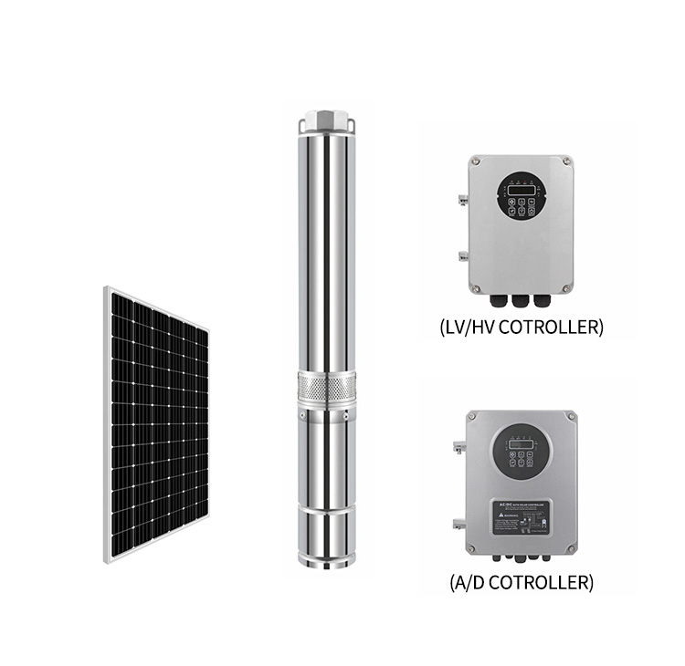 Pompe de puits solaires AC / DC de 3 pouces - pompe à eau polyvalente et à haute efficacité pour les applications de puits profonds